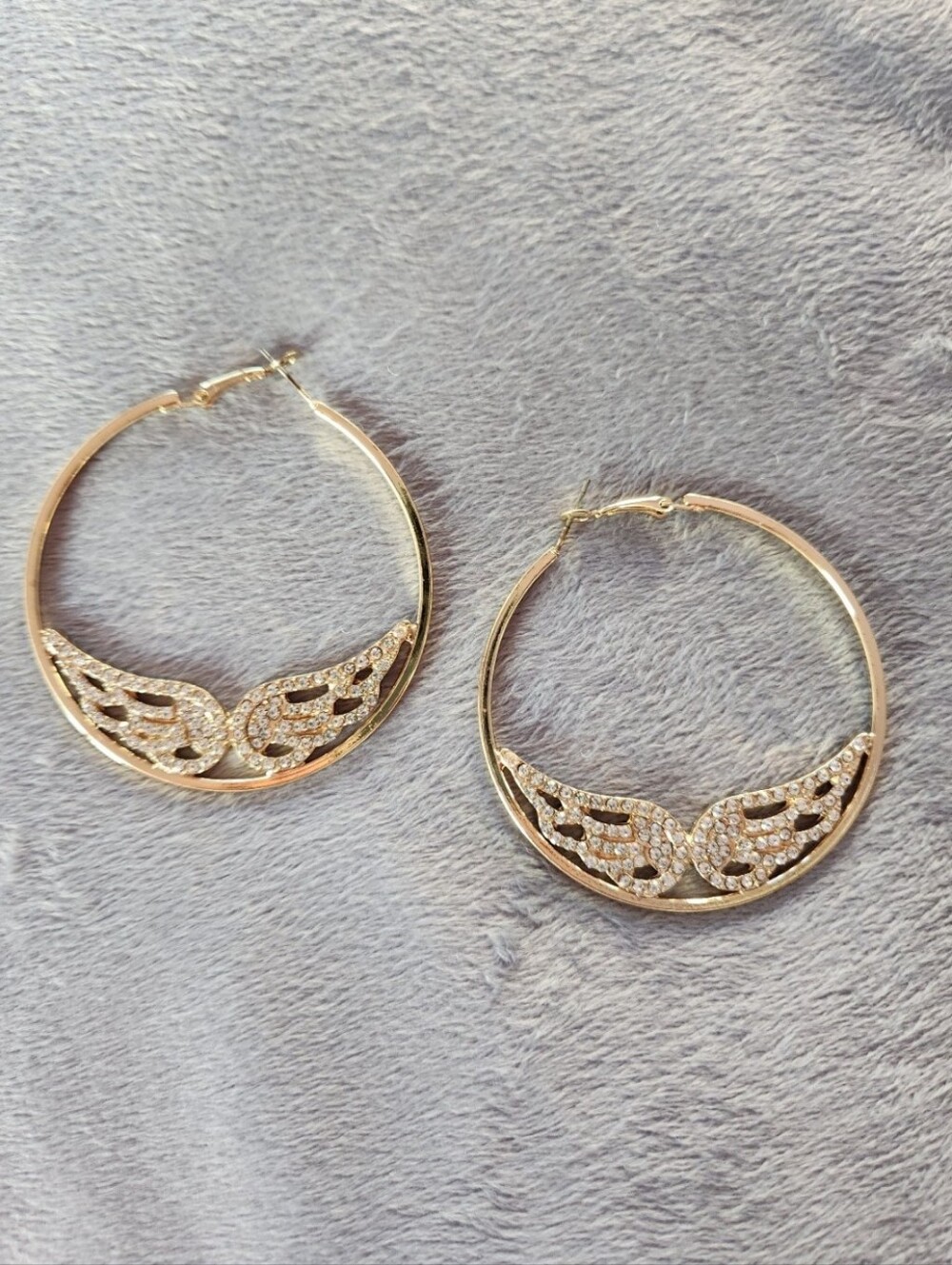 Angel Wings Hoop Earrings